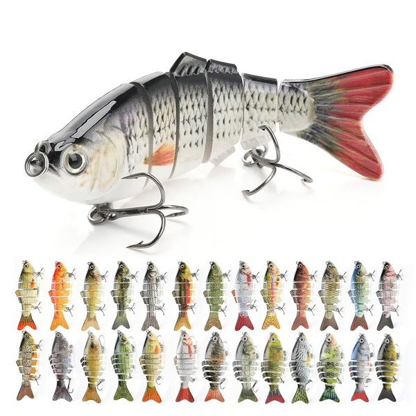 5-Pack 10cm Multi-Jointed Swimming Fishing Lures - Neutral Buoyancy Swimbait For Bass, Pike, Trout - Multicolor
