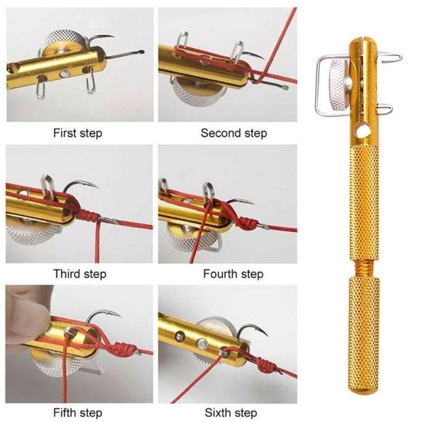 Fish Hook Knot Tying Tool in Action - Simple and Very Effective Gadget 