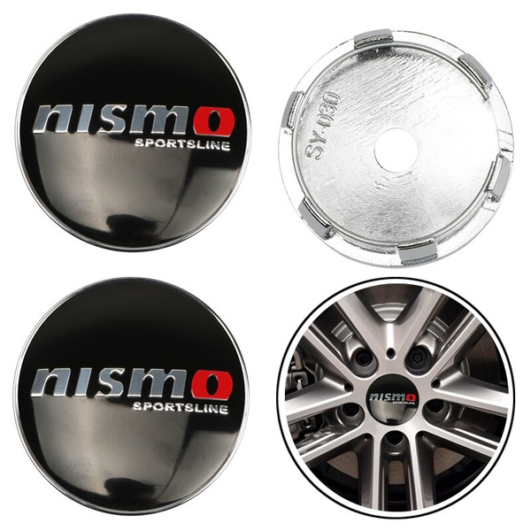4Pcs 60mm NISMO Sports Racing Wheel Center Caps Hub Cover Hub Caps Emblems Badge