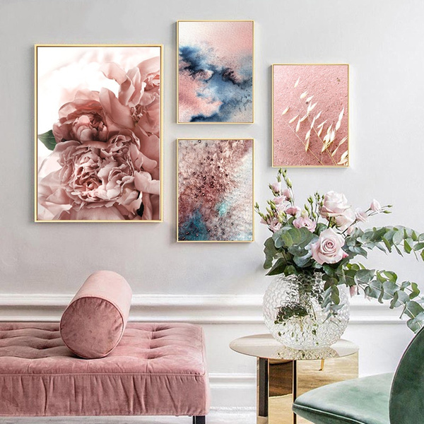 soft pink wall art