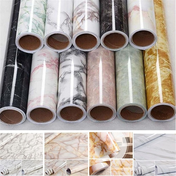 New Granite Marble Effect Wall Paper Self Adhesive Sticker Paper Roll Home 