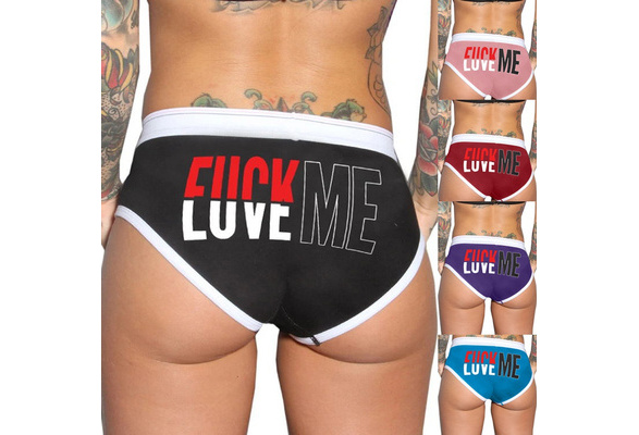 Funny Women Underwear Fashion Lovers Lingerie Fuc-k Me Print