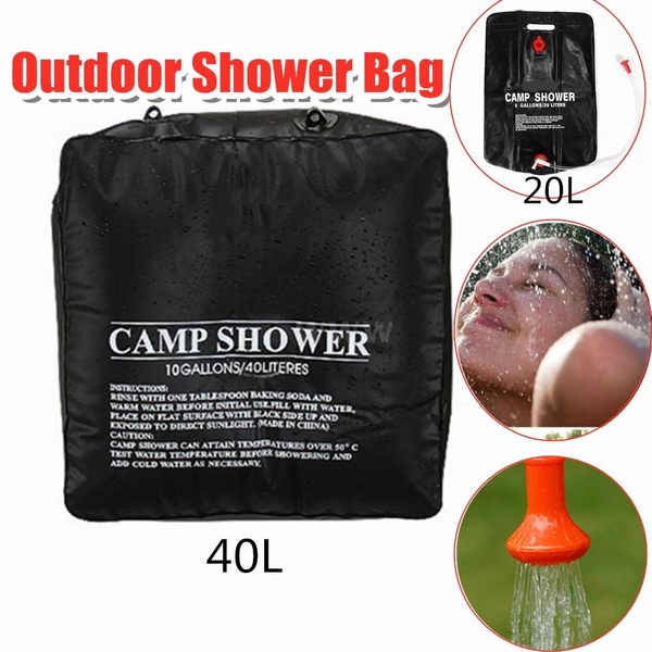 Portable 20/40L Solar Camping Shower Bag Outdoor Hiking Heated Bathing Water Bag 