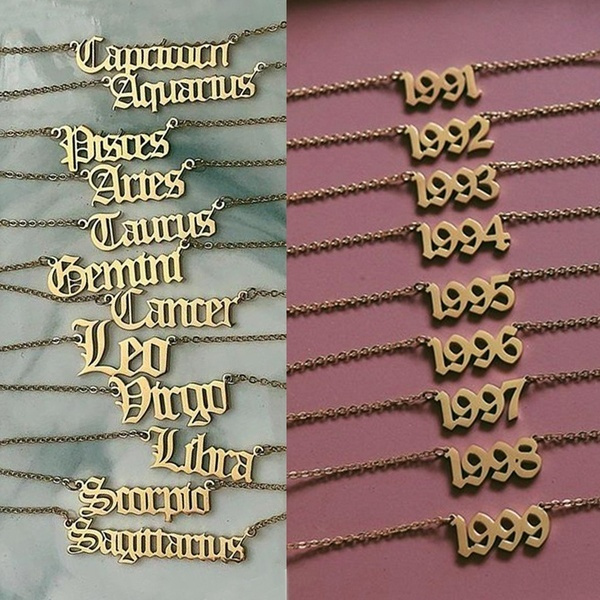 lettersnecklace, zodiacnecklace, Jewelry, goldletternecklace