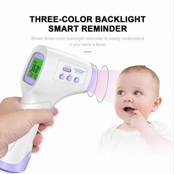 Noncontact Forehead Thermometer 3Color Backlight IR Infrared Digital Thermometer Baby / Ault