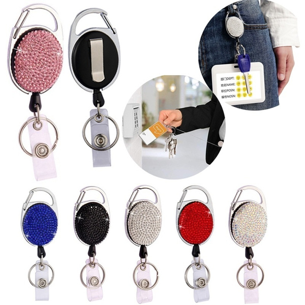 Retractable ID Badge Holder, Eulps Heavy Duty Badge Reel with Belt Cli