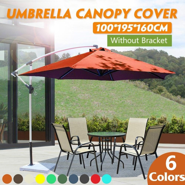 Only Umbrella Cover Fashion Waterproof Umbrella Patio Sun Shade Garden Umbrella Canopy Cover Outdoor Wind Resistance Sunshade Beach Umbrella 6 Colors Wish