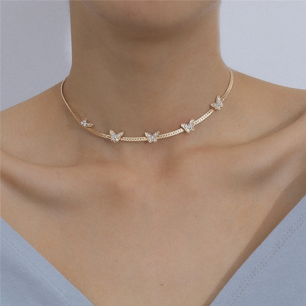 single layer diamond necklace