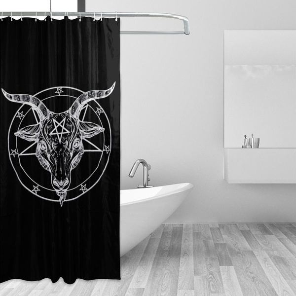 Cult Genuine Darkside Occult Nu Goth Satanic Gothic Bathroom Decor Shower Curtain 36x72 In Wish Cult Genuine Darkside Occult Nu Goth, Gothic Shower Curtain
