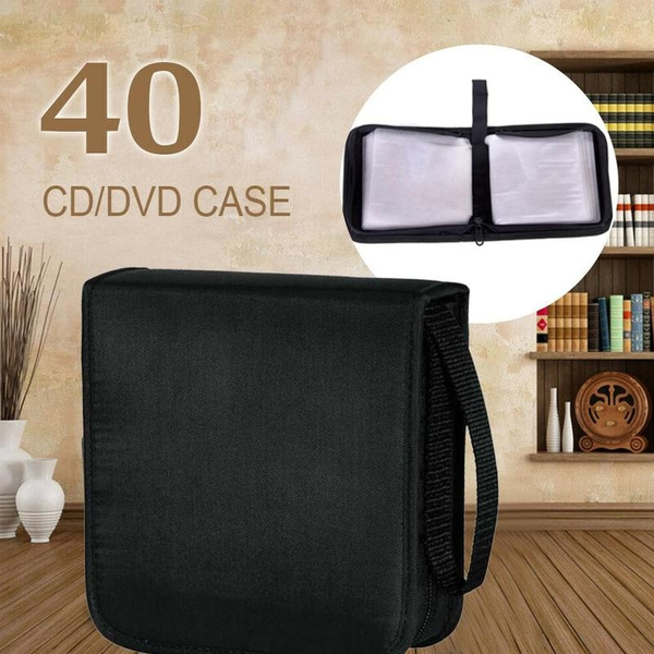 40 Cd Dvd Disc Carry Case Holder Bag, Dvd Storage Book Binder