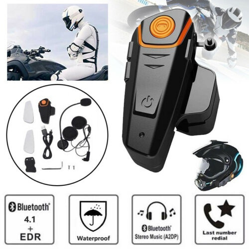 Waterproof 1000m QTA35 Motorcycle Helmet Bluetooth Headset Motorbike Outdoor