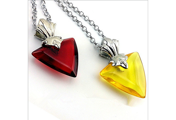 Japanese Cartoon Fate/Stay Night Necklace Rin Red Heart Shape Pendant  Choker Jewelry Tohsaka Figure Cosplay Gifts