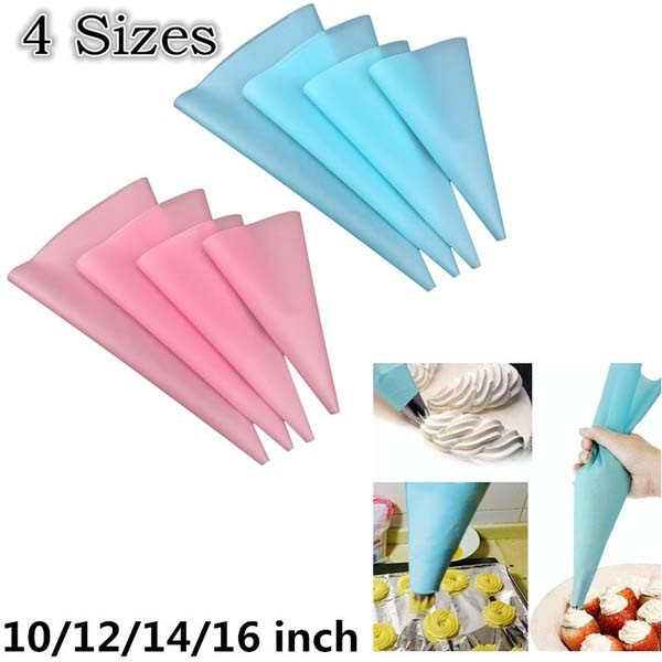 Reusable Confectionery Silicone Icing Piping Cream Pastry Bag Squeeze ...