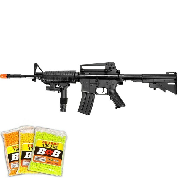 UK Arms M16 Tactical Assault Heavy Spring Airsoft Rifle Gun 6mm BB With Laser for sale online 