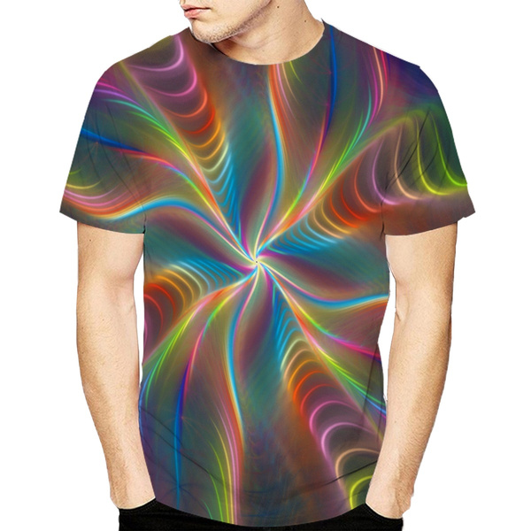 New fashion 2020 newest 3D Printing T Shirt Vertigo Hypnotic Funny ...