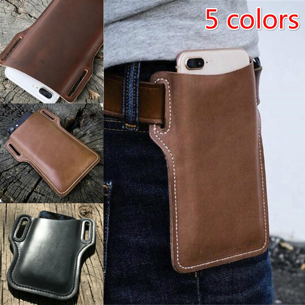 Men Waist Bag Belt Props Leather Wallet 