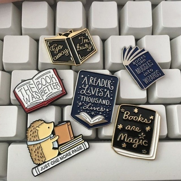 5 style Book Lapel Pins The Book Was Better Reading Pin Bookish Badge  Gifts for Reader Book Lover