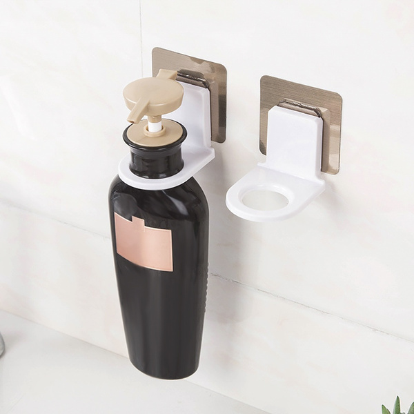 Body Wash Bottle Holder Hook, Self Adhesive Wall Mounted Shampoo