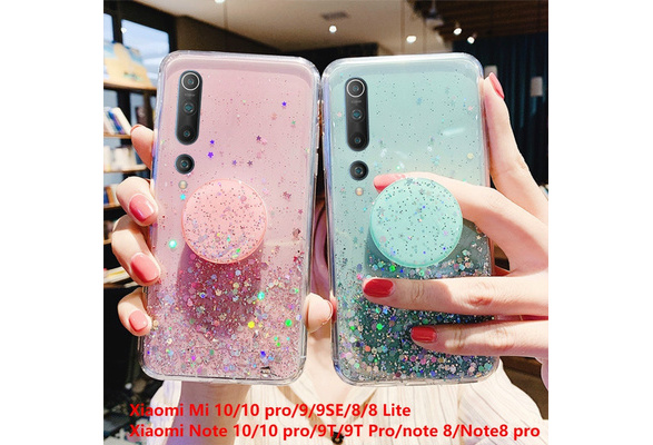Cute Bling Glitter soft clean Case with Stand Holder For Xiaomi Mi
