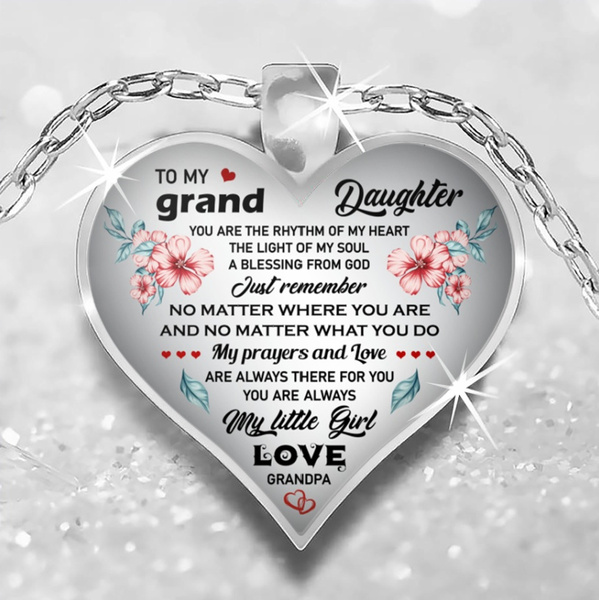 Buy To My Beautiful Granddaughter Daughter Necklace Special Star in the  Universe Necklace for Women Girls, Copper, Cubic Zirconia at Amazon.in