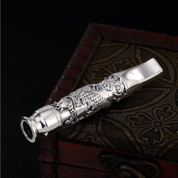 silver cigarette filter Sterling Silver Cigarette Filter S925 Silver Smoke Filter Dragon Tobacco  Filter