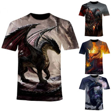 Funny, dragonprinttshirt, 3dmentshirt, Shirt