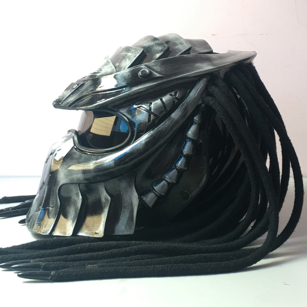 predator helmet dreadlocks