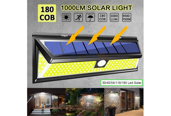180 COB 1000LM LED Solar Wall Light Outdoor Garden Security Lamp Motion Sensor 