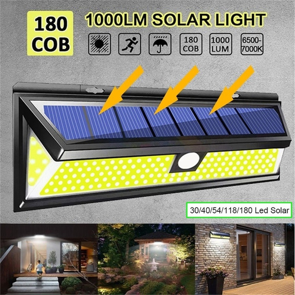 54 LED Solar Power PIR Motion Sensor Wall Light Outdoor Garden Lamp Waterproof 