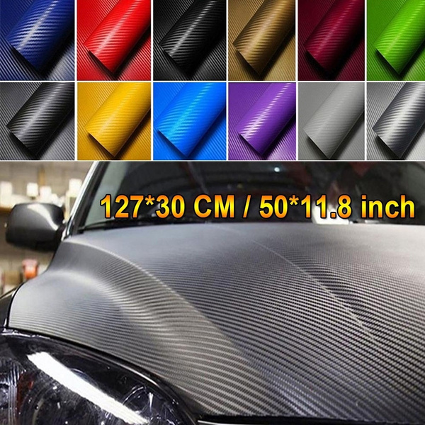 127 30cm 3d Waterproof Carbon Fiber Vinyl Car Wrapping Foil Carbon Fiber Car Decoration Internal Sticker Many Color Option Diy Car Styling Wish