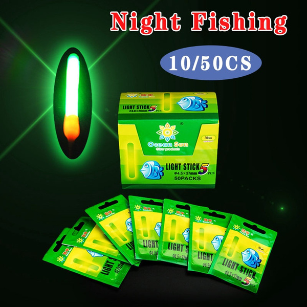 50pcs Mini Fishing Fluorescent Lightstick Light Night Float Clip On Glow Stick