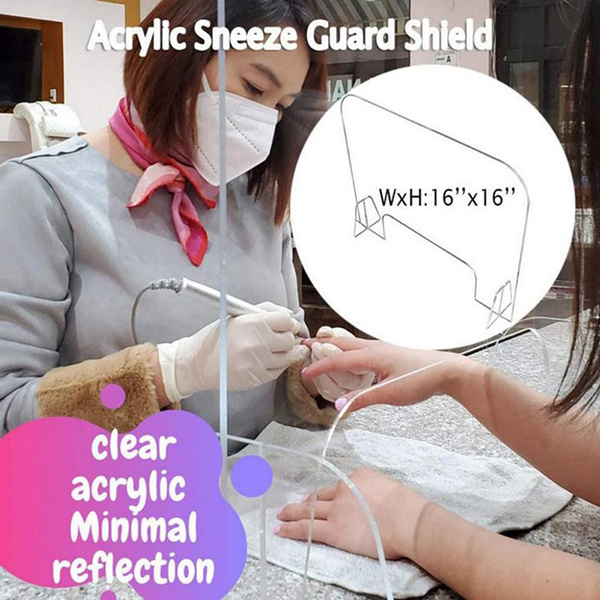 Acrylic Sneeze Guard Clear Transparent Acrylic Safety Shield Protective Screen 
