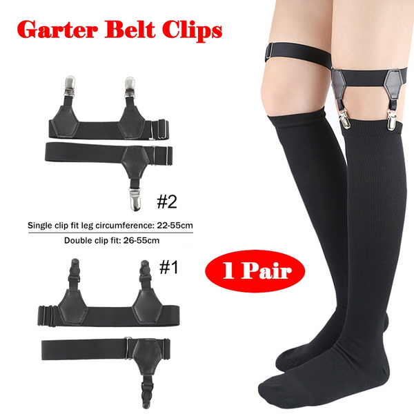 1 Pair Adjustable Elastic Garter Belt Socks Fastener Clips Holder Non-Slip  Locking Clamps Buckle for Women's Sexy Stocking Clip | Wish