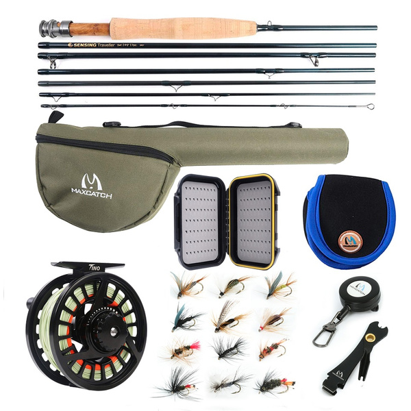 Maxcatch 7sec Travel Fly Fishing Rod Combo 6/7/8WT 9ft Graphite IM10