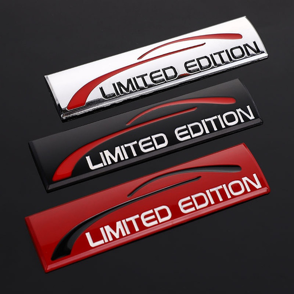 1pc 10.4cmx2.2cm 3D Red Limited Edition Logo Emblem Badge Metal Decal Sticker 