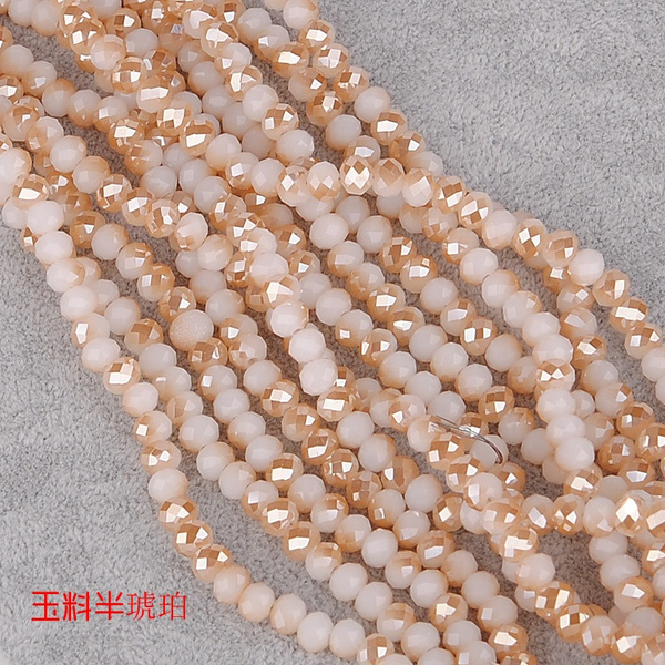 Fashion 500 0 100pcs 4 6 8mm 5040 Rondelle Austria Crystal Beads For Jewelry Making Necklace Bracelet White Jade Half Wine Red Wholesale Wish