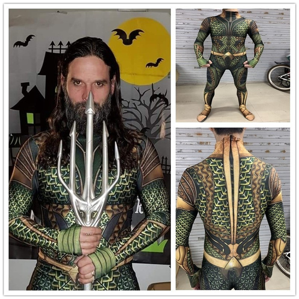 Halloween Justice League Aquaman Cosplay Superhero Zentai suit