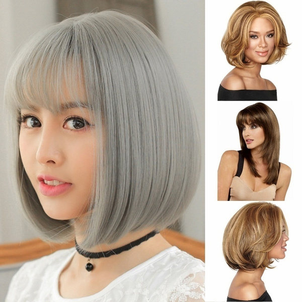 short light brown wigs