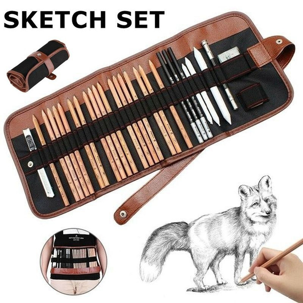 29Pcs/Set Pencil Set Sketching Drawing Art Tool Graphite Pencils