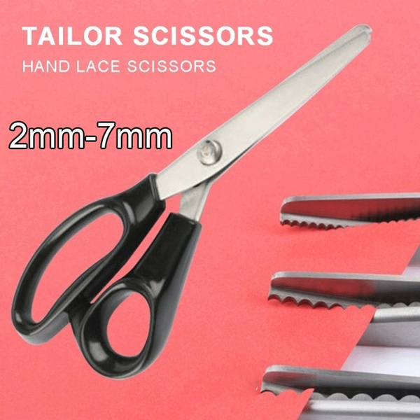 1 pcs Pinking 3mm Scalloped Edge Scissors Stainless Steel Shears Fabric  Decorative