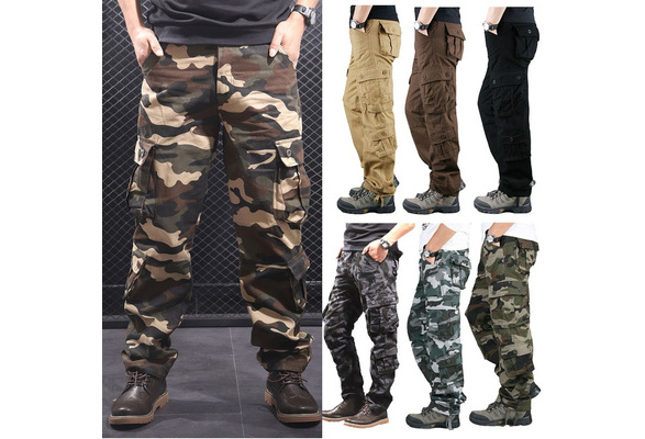 Men's Cotton Military Cargo Pants, 8 Pockets Casual Work Combat Trousers  Male Military Army Camo Cargo Pants Plus Size 40 42 44 - Price history &  Review, AliExpress Seller - Fashion Flash