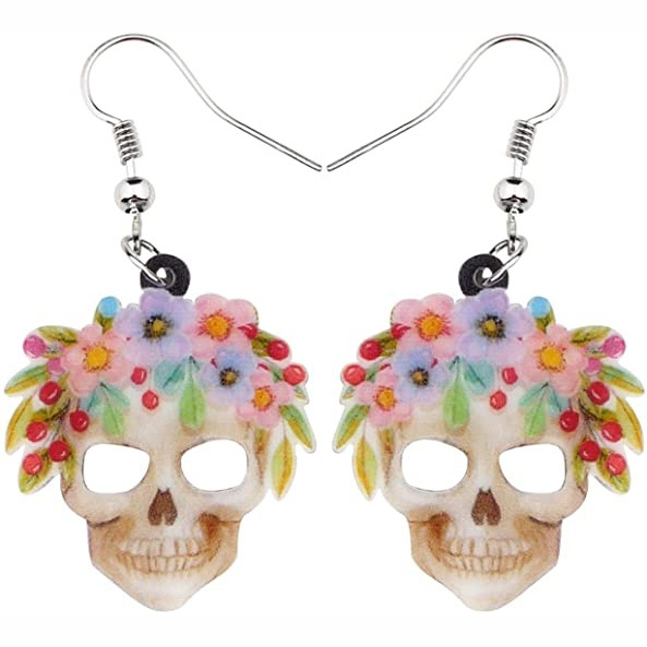 floral punk earrings