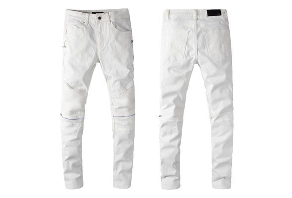 All white clearance biker jeans