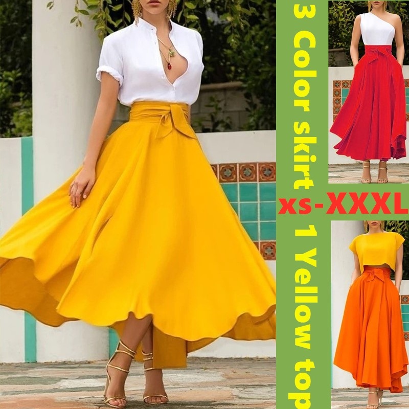 yellow top for skirt