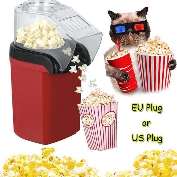 US Hot Air Popcorn Poppers Machine, Home Electric Popcorn Maker
