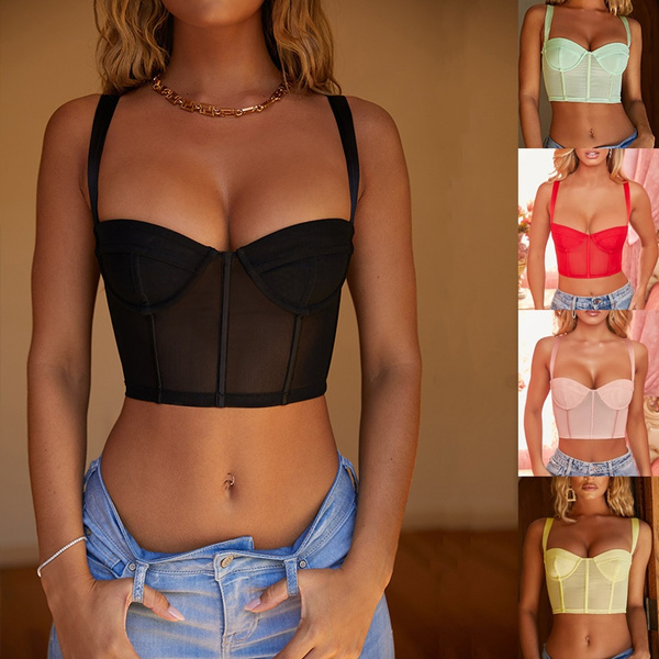underwire bustier crop top