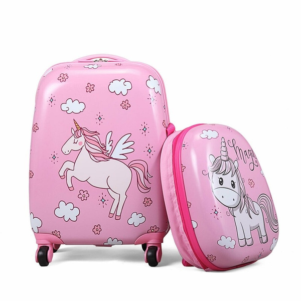 Pine Kids Trolley Luggage Bags Pink - 22 inch [+info]