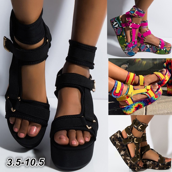 flat platform sandals