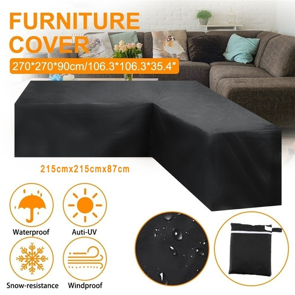 Waterproof Garden Rattan Corner Furniture Cover Outdoor Sofa Protect L Shape Patio Protective All Purpose Dust Covers Wish Waterproof Garden Rattan Corner, Waterproof Tarp For Outdoor Furniture