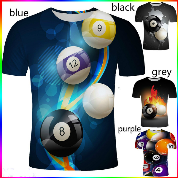 Billiard Balls Black T-shirt